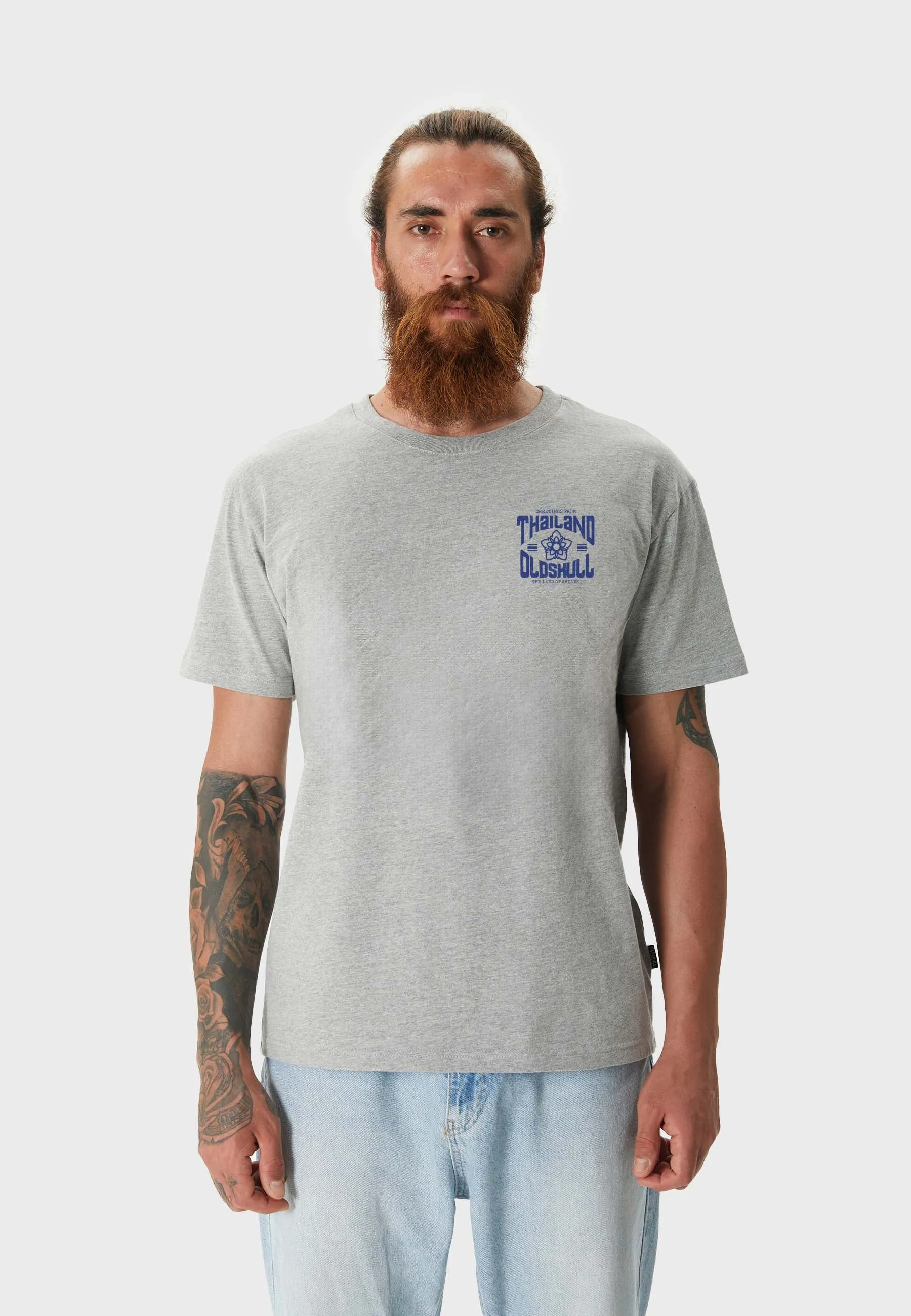 SawadTee Backprint T-Shirt Heather Grey