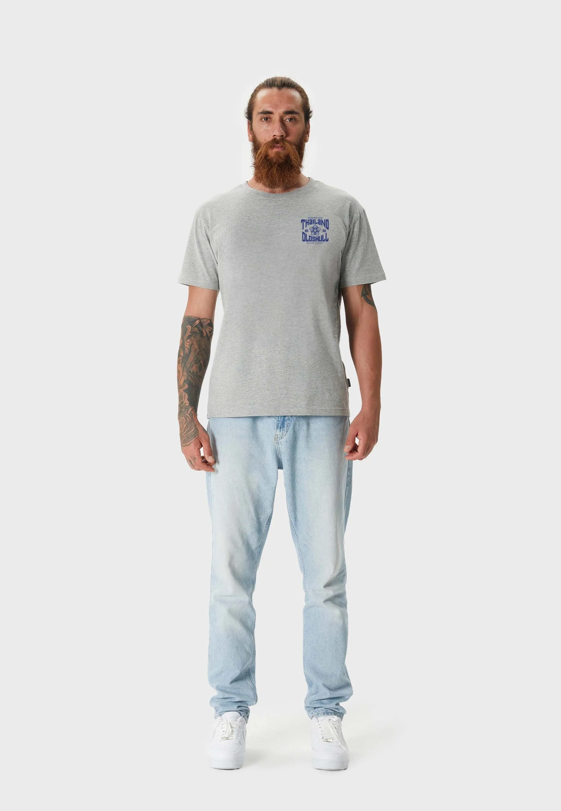 SawadTee Backprint T-Shirt Heather Grey