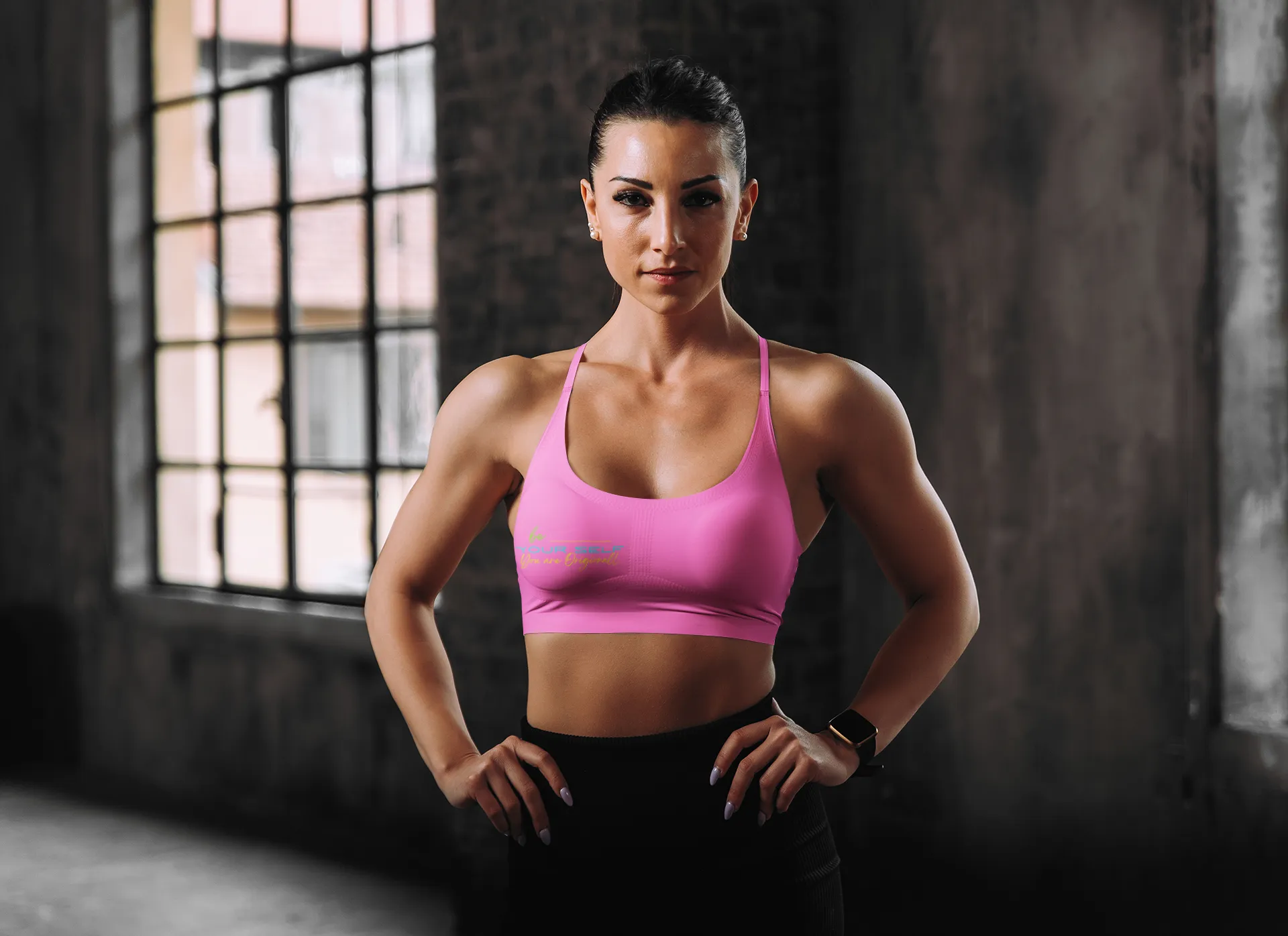 Sports Bra ( Be Yourself ) Pink