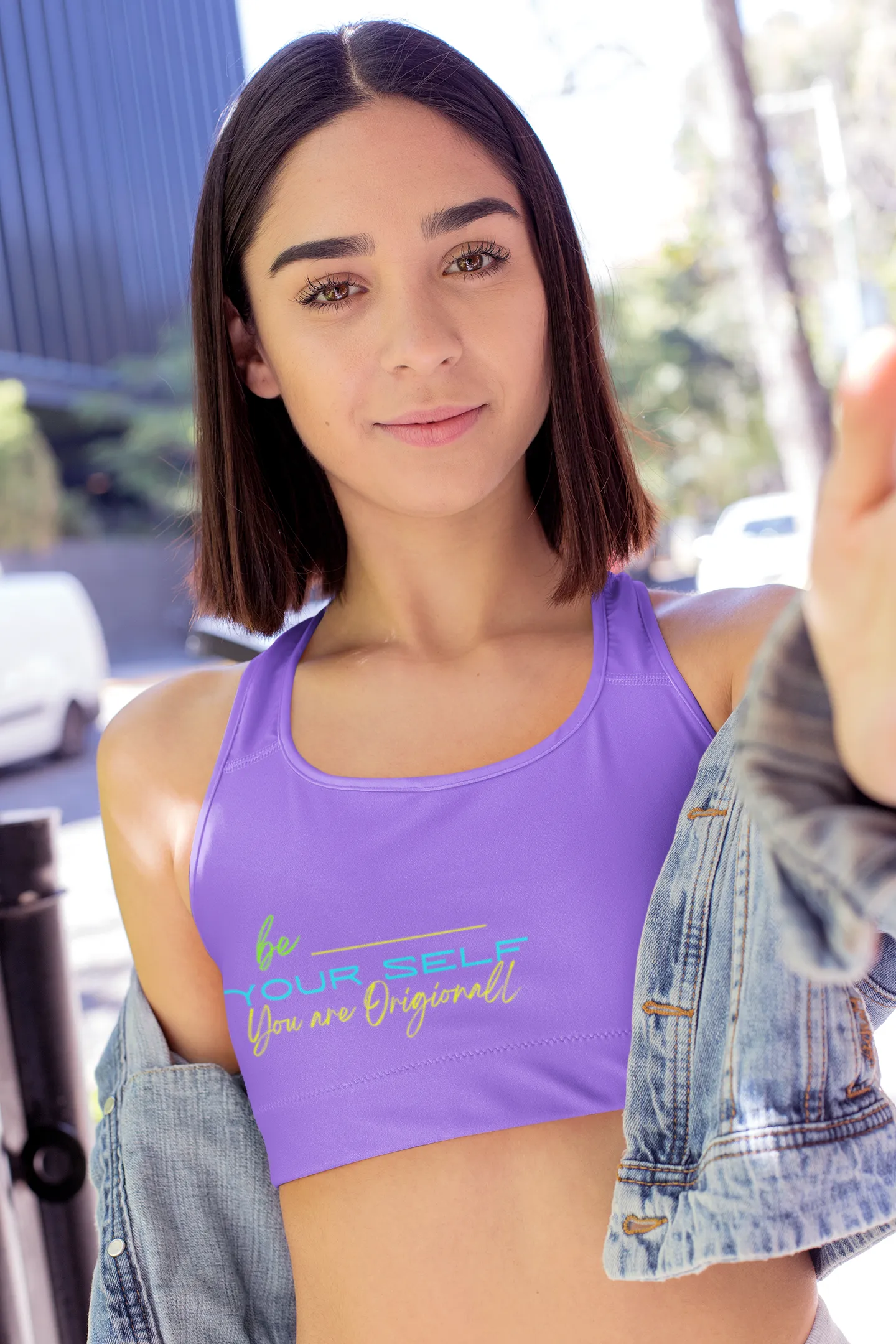 Sports Bra ( Be Yourself ) Purple