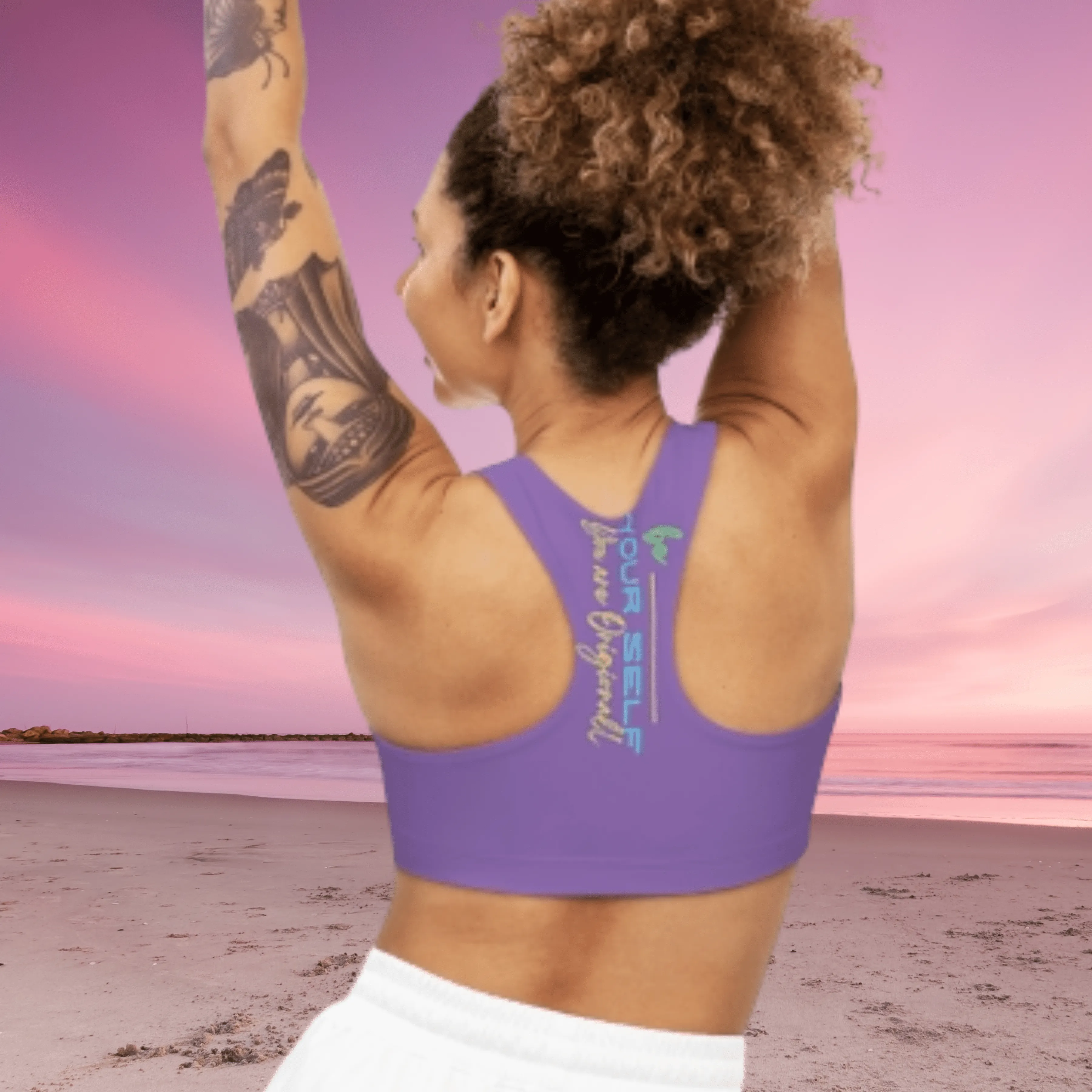 Sports Bra ( Be Yourself ) Purple