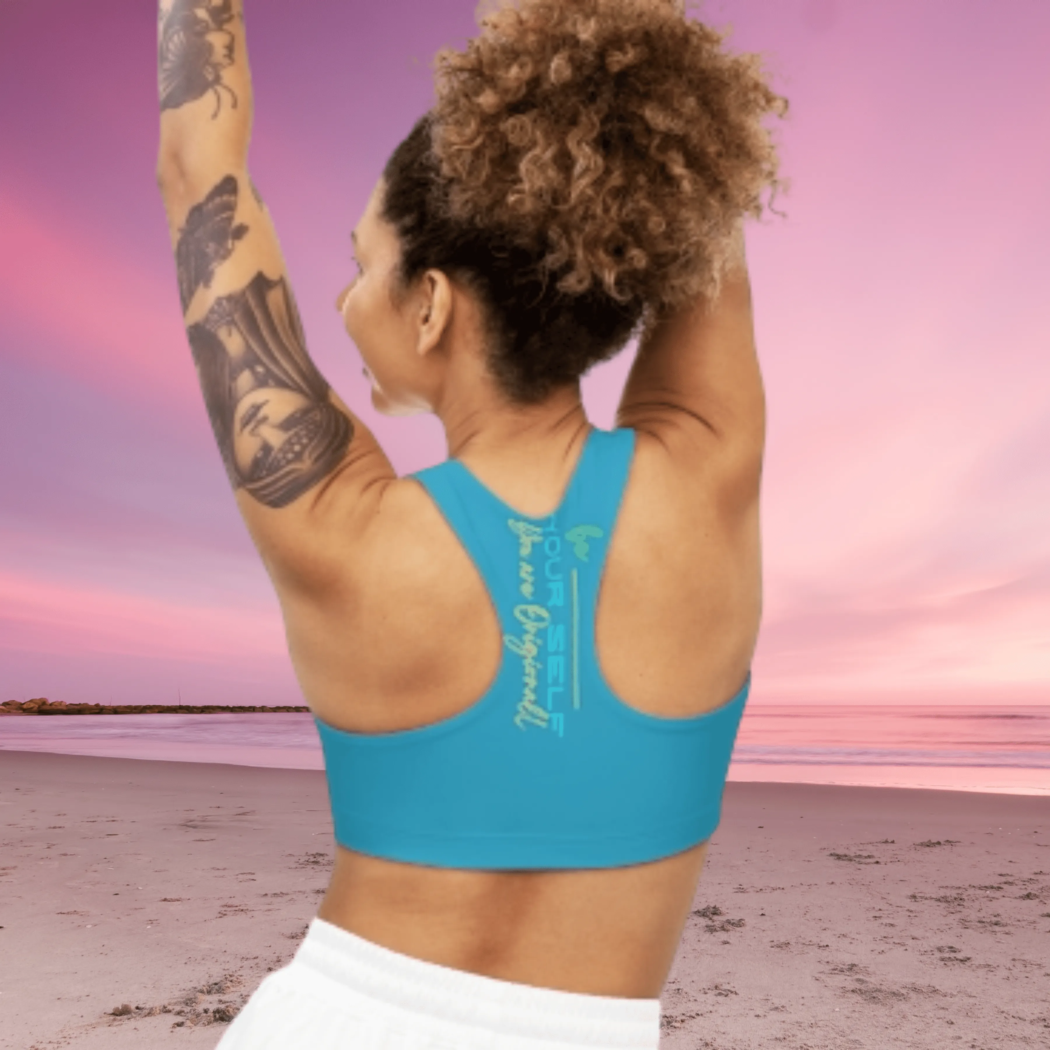 Sports Bra ( Be Yourself ) Turquoise