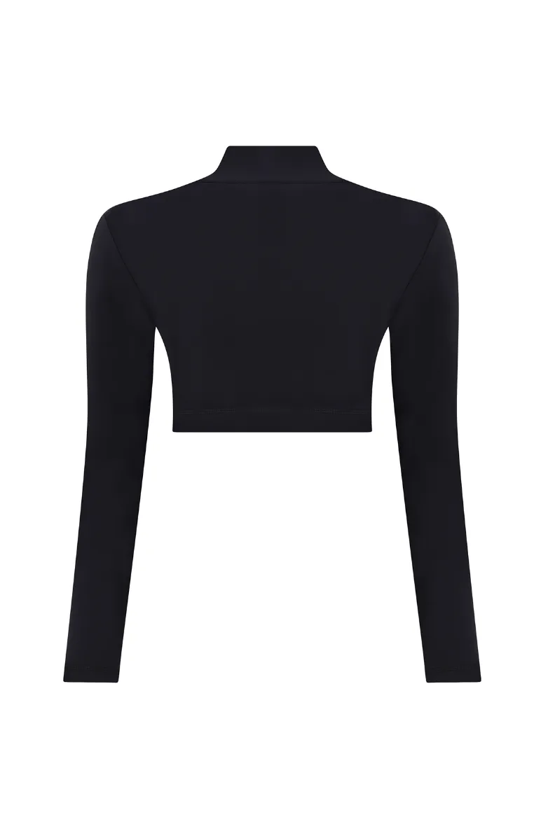 Theresa Black Crop Top