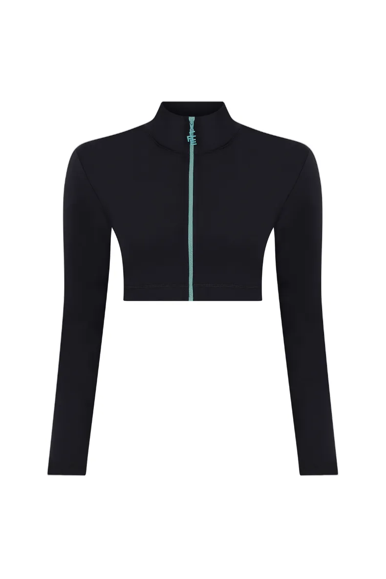 Theresa Black Crop Top
