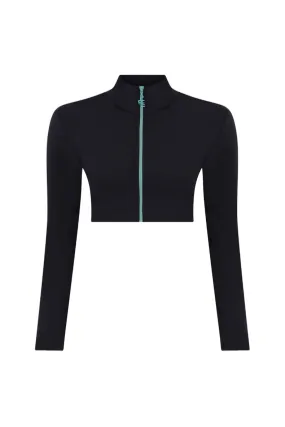 Theresa Black Crop Top